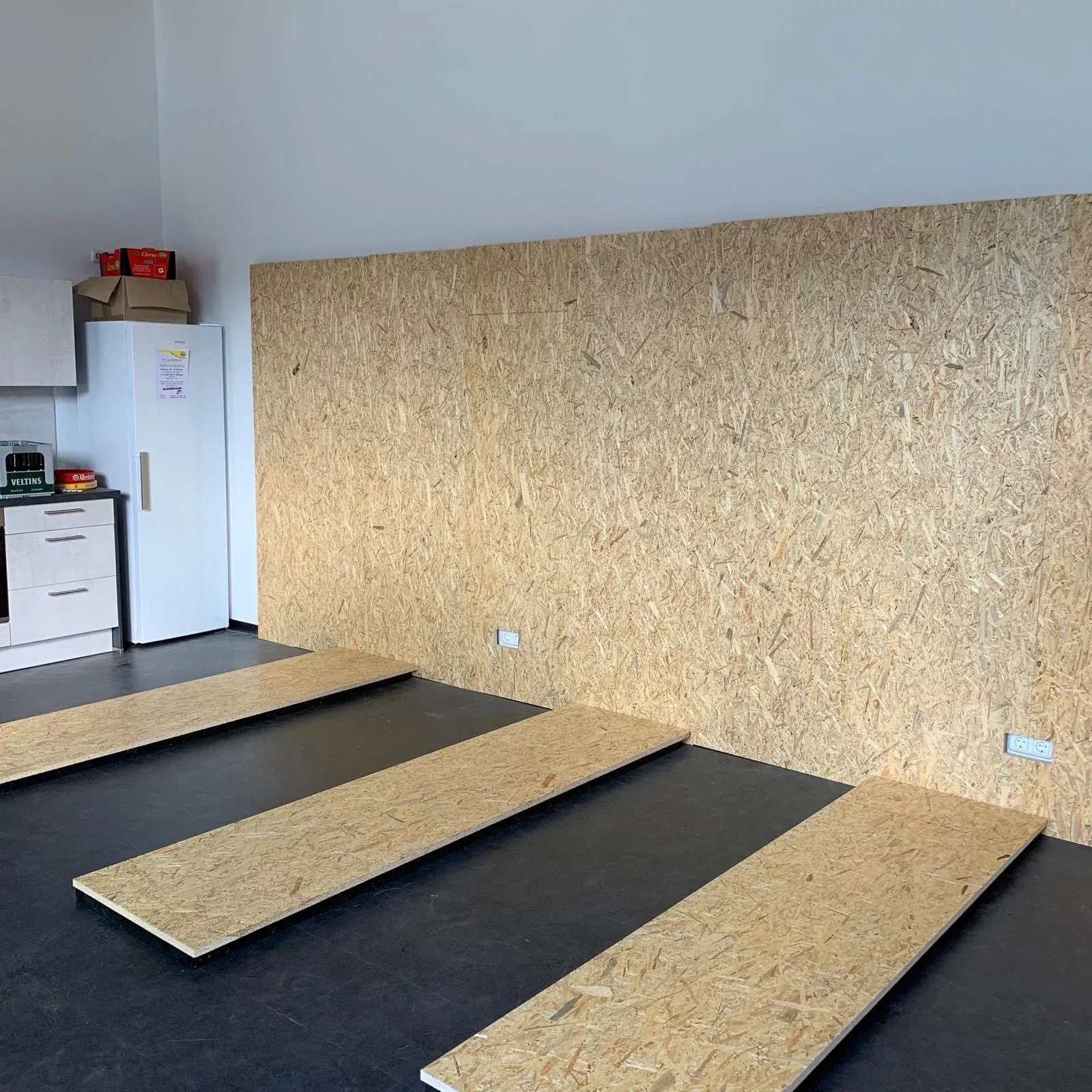 Dartanlage während der Bauphase